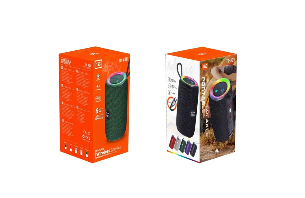 TG431 Portable Wireless RGB LED Atmosphere Lamp Outdoor Charging Speaker